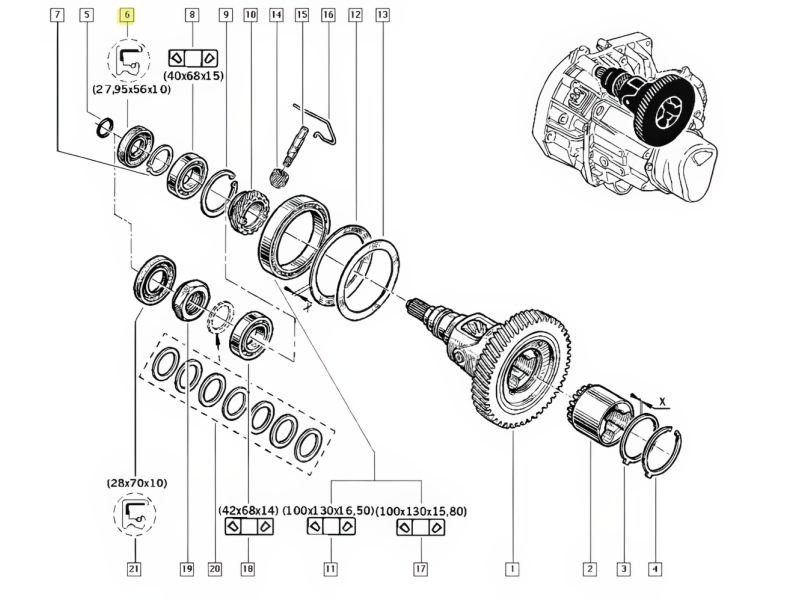 Retentor do Semi-eixo Direito para Renault Sandero 1.0 1.6 16V 1.6